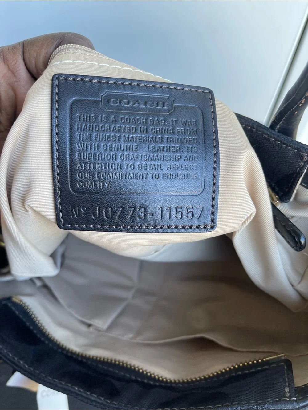 COACH Hampton Madeline Signature Jacquard & Leather Satchel